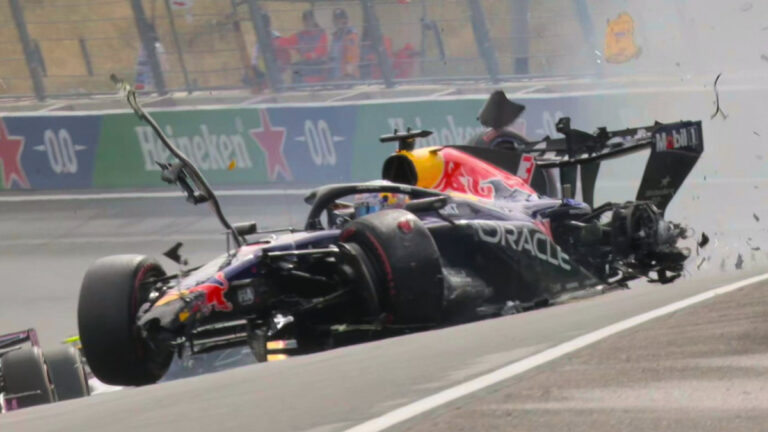 ¡Gran accidente de Verstappen en la primera vuelta
