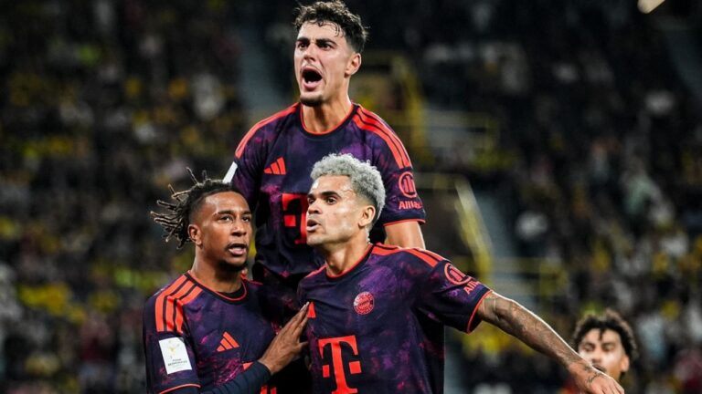 Bayern con Luis Díaz venció a Borussia Dortmund y es campeón de la Supercopa de Alemania 18m Foto: Getty Images