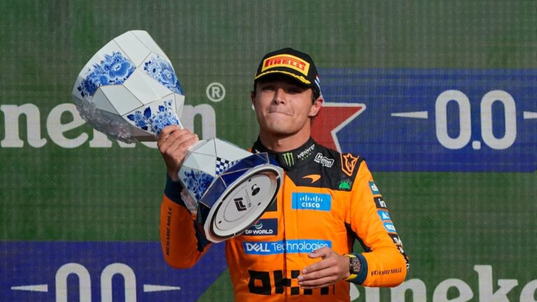 Franco Colapinto terminó 14°: sufrió dos sanciones en el Gran Premio de Países Bajos, que ganó Lando Norris