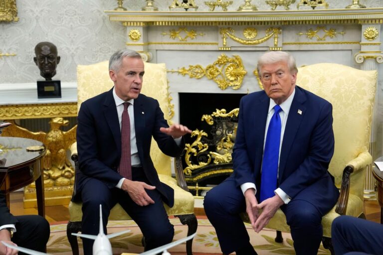 Trump vuelve a imponer aranceles de 50% a Canadá y Carney responde con la misma cifra
