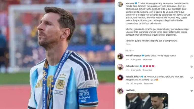 Messi felicitó a España tras la derrota en la final del Mundial